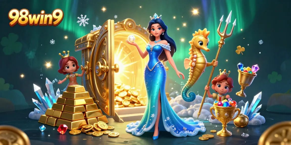 Win big with 98win9 in a vibrant underwater casino adventure featuring treasures and stunning visuals.