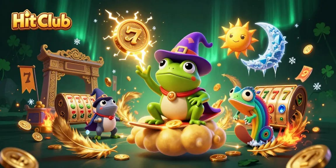 Discover winning strategies at Hit Club with a 3D illustration of a vibrant casino scene.