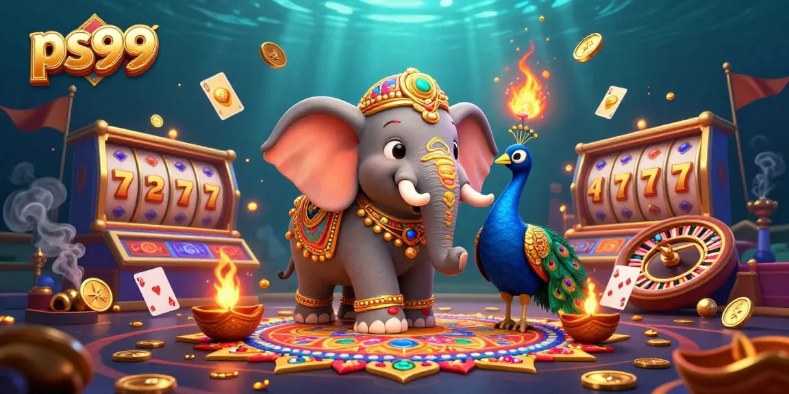 Experience thrilling gameplay at ps99 with colorful casino elements and vibrant 3D illustrations.