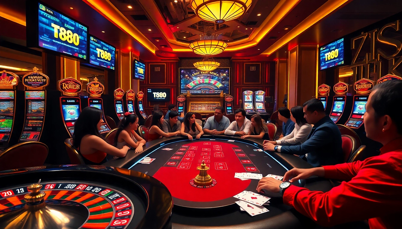 Experience the excitement at TT88 casino with thrilling games, poker chips, and vibrant slot machines.