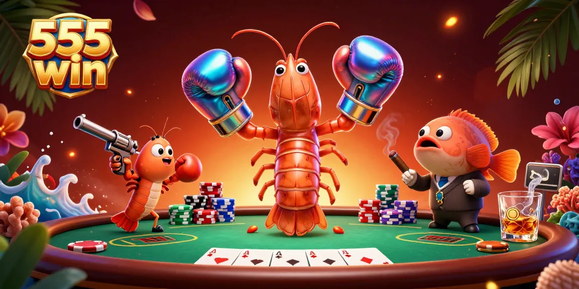 Engage in thrilling gameplay at 555 win with vibrant poker elements and lively characters.