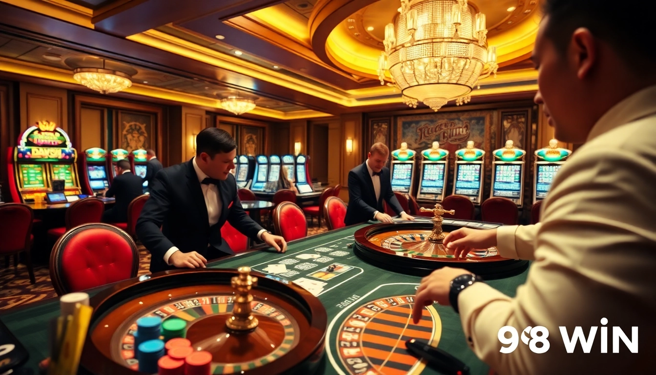 Experience thrilling casino gaming with 98win1.in.net's vibrant atmosphere and exciting bets.