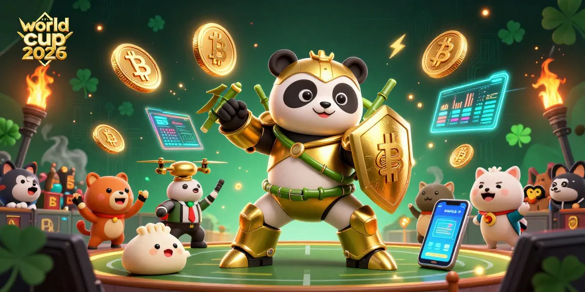 Engage in the world cup 2026 action with a vibrant 3D casino illustration featuring crypto and festive elements.
