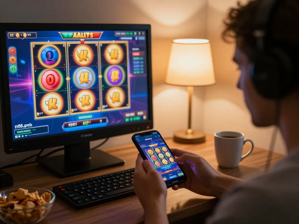 Engage with vibrant slot machines at https://rr88.gratis/ on a smartphone while relaxing at home.