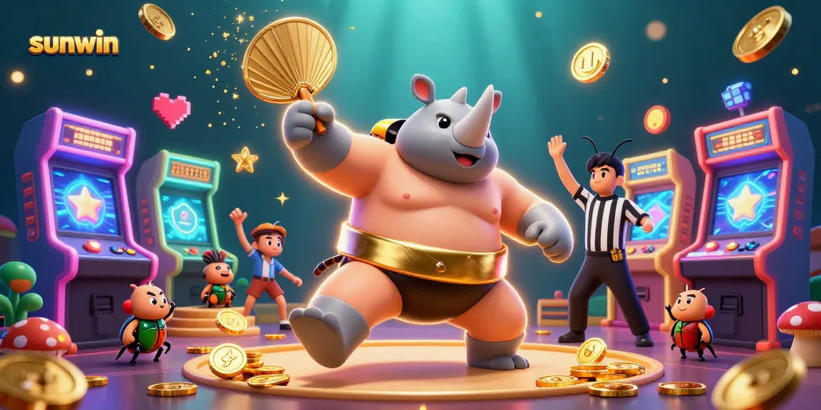 Experience thrilling wins at sunwin with a vibrant casino dynamic scene featuring beetle champions.