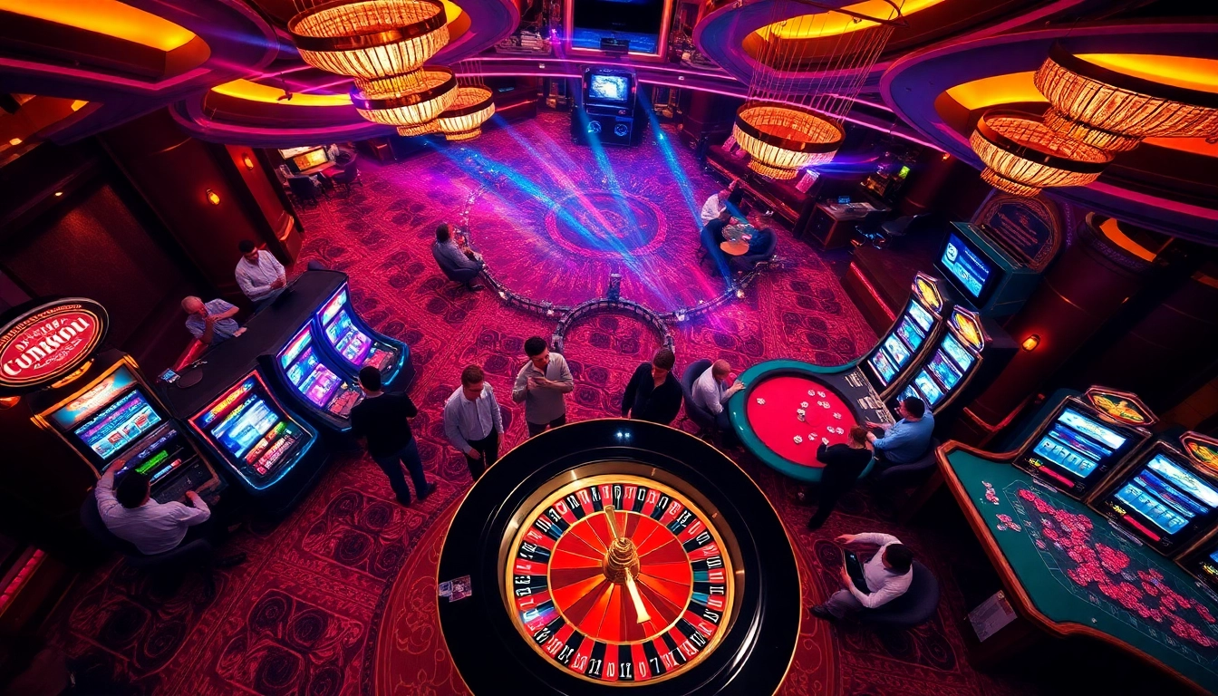 CM88u players betting at a roulette table in a vibrant casino scene.