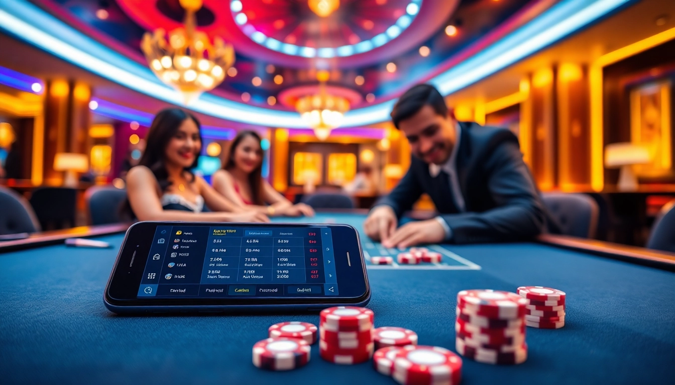 Experience the thrill of tài xỉu online with vibrant digital casino gaming elements.