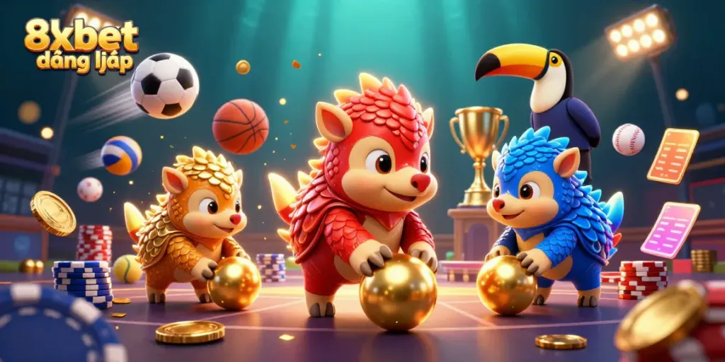 Engage with the exciting world of 8xbet đăng nhập as rival pangolins compete in a vibrant casino arena.