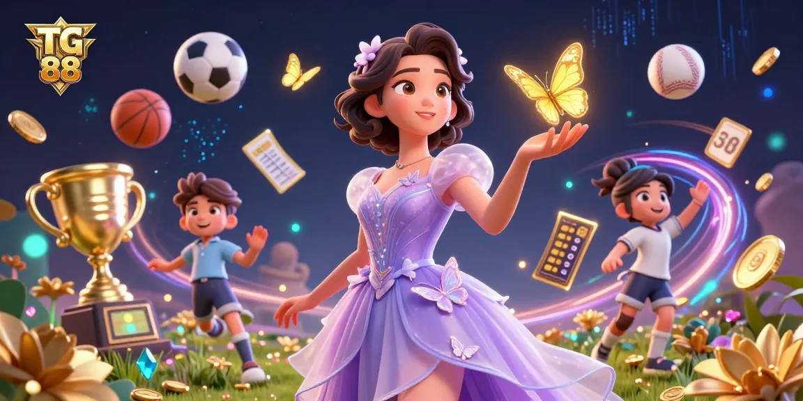 Engage in exciting betting experiences with TG 88, showcasing vibrant casino elements and dynamic sports action.