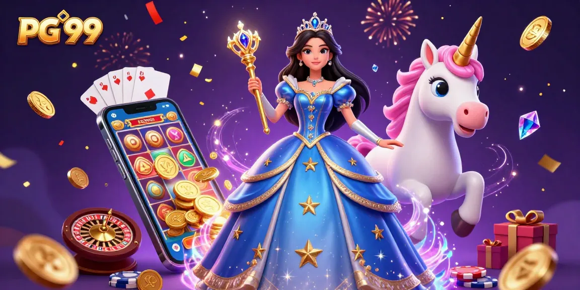 Engage with PG 99, experiencing slots and jackpots in a vibrant magical casino atmosphere.