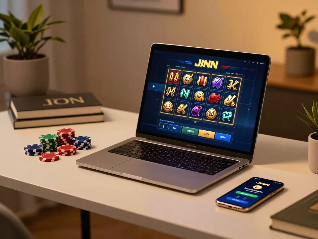 Engaging with JJNN Slots from a modern home setup during an online gaming session.