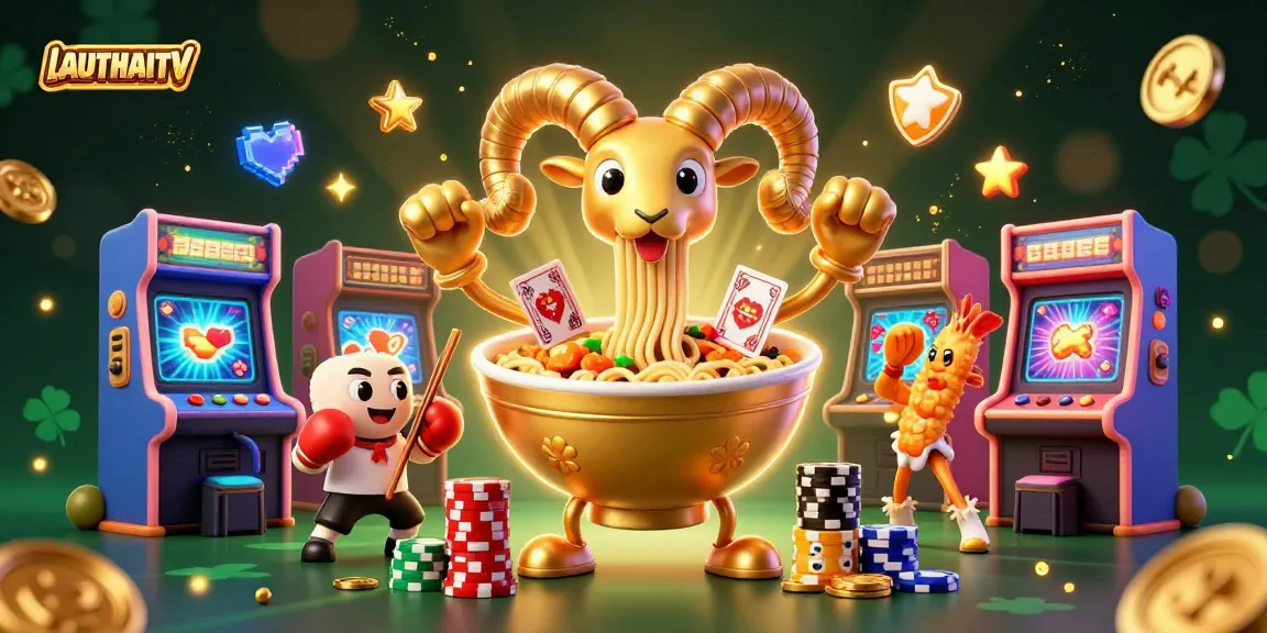 Engage in thrilling gameplay with LAUTHAITV while enjoying vibrant casino-themed characters and elements.
