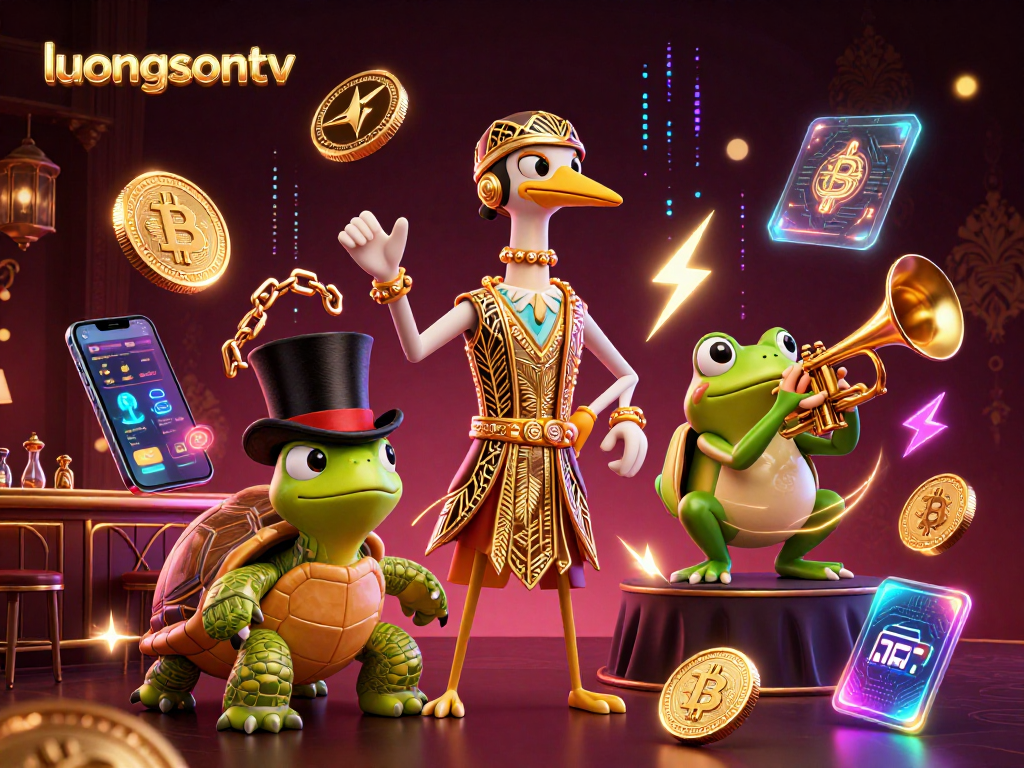 Experience seamless gaming with luongsontv, featuring vibrant 3D characters and dynamic casino elements.
