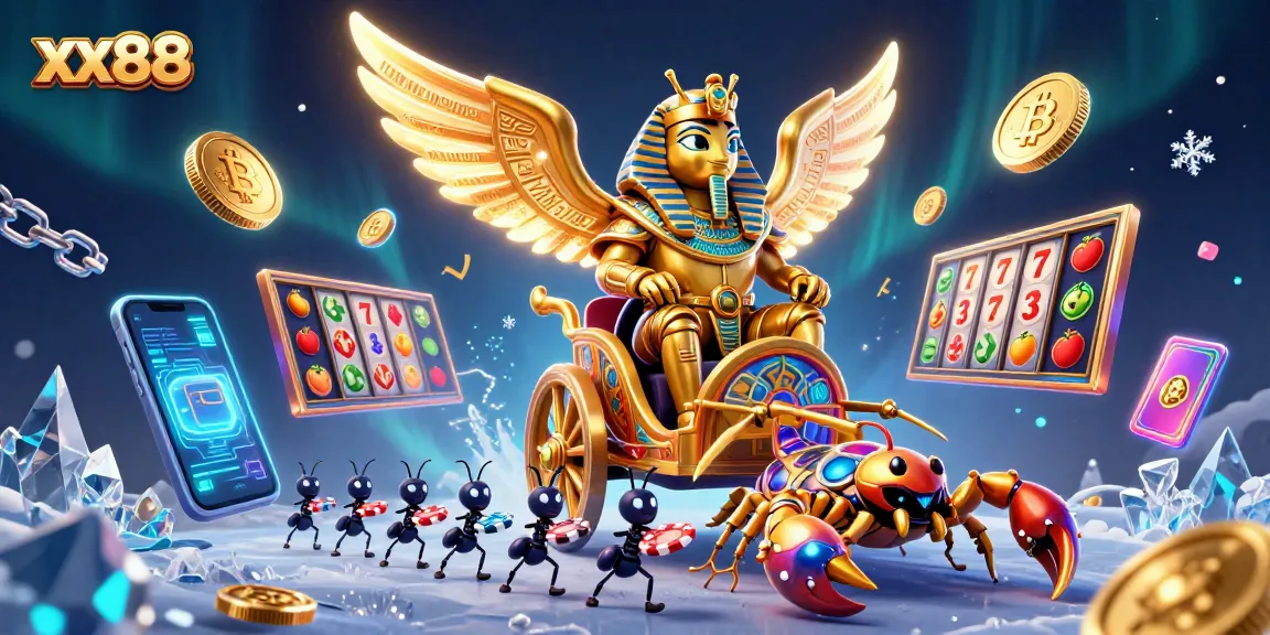 Experience the excitement of xx88 with a vibrant online casino scene filled with captivating gaming elements.