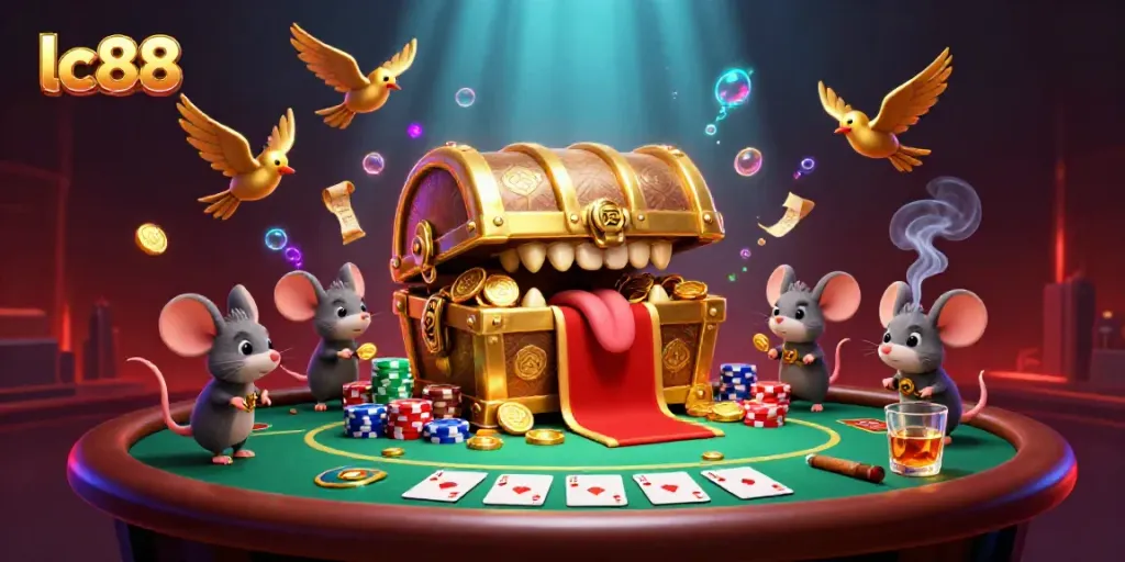 Experience thrilling gambling excitement with the lc88 casino, highlighted by vibrant poker elements.
