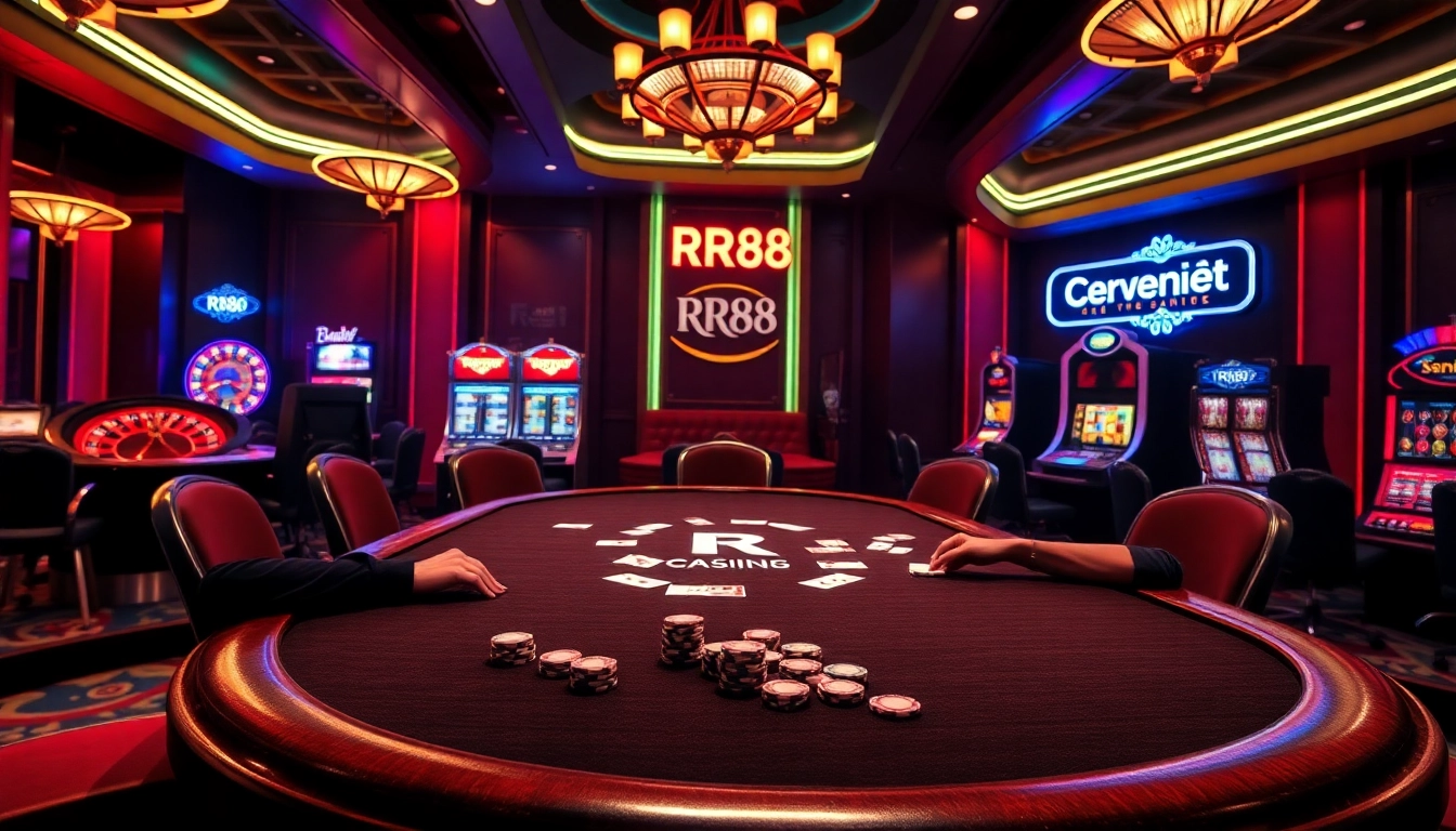 Experience the thrill of RR88's premier casino gaming with exciting poker action.