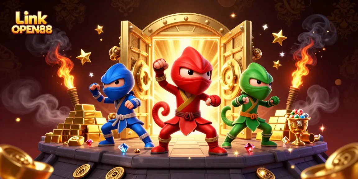 Engage with the exciting Link OPEN88 casino experience featuring dynamic characters and gold treasures.