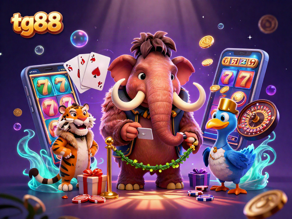 Experience thrilling wins at tg88 casino with a mammoth bouncer, VIP saber-tooth, and fun gaming elements.