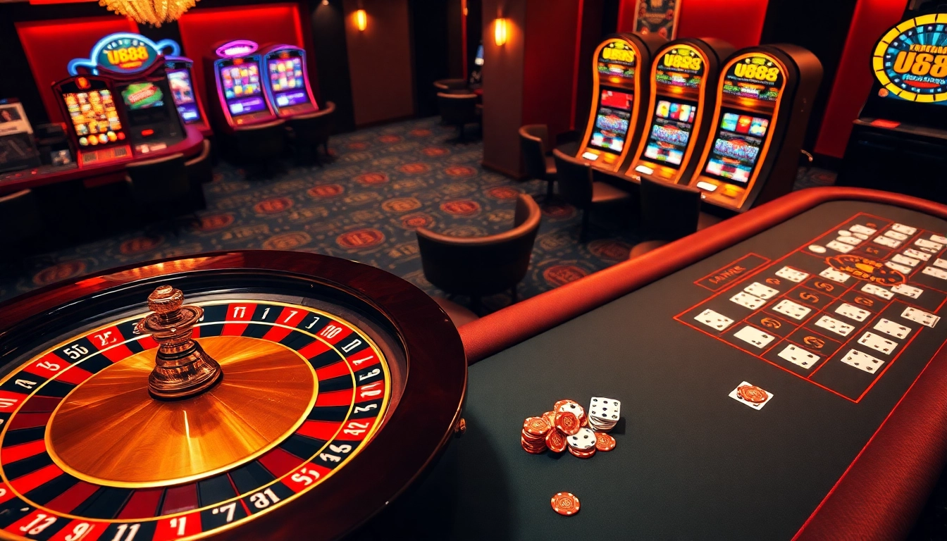 Experience thrilling gameplay at U888 with vibrant casino tables and exciting slots.