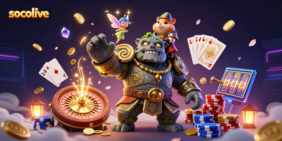 Socolive revolutionizes online gambling with a captivating 3D scene of excitement and winning potential.