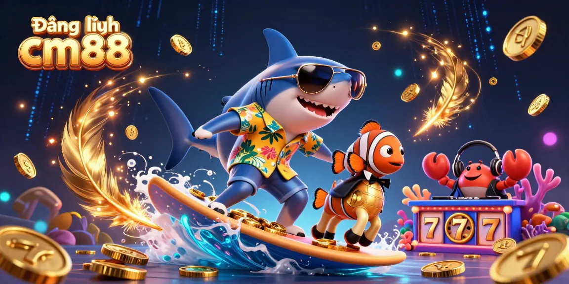 Engage in thrilling gameplay at Đăng nhập cm88 with vibrant casino imagery, featuring a dynamic 3D scene.