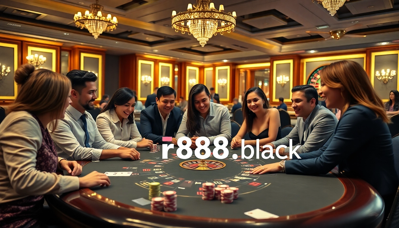 Engaging poker game scene with professional players at a table on https://rr88.black/.