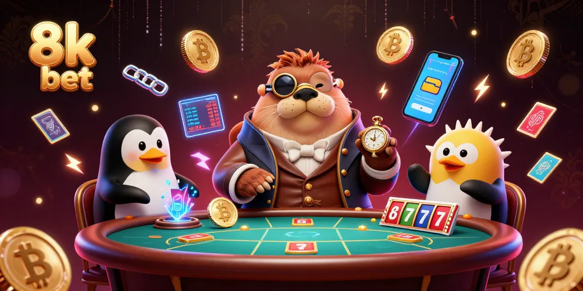Engage with 8k bet at an underwater poker game, showcasing unique gambling elements in a vibrant scene.