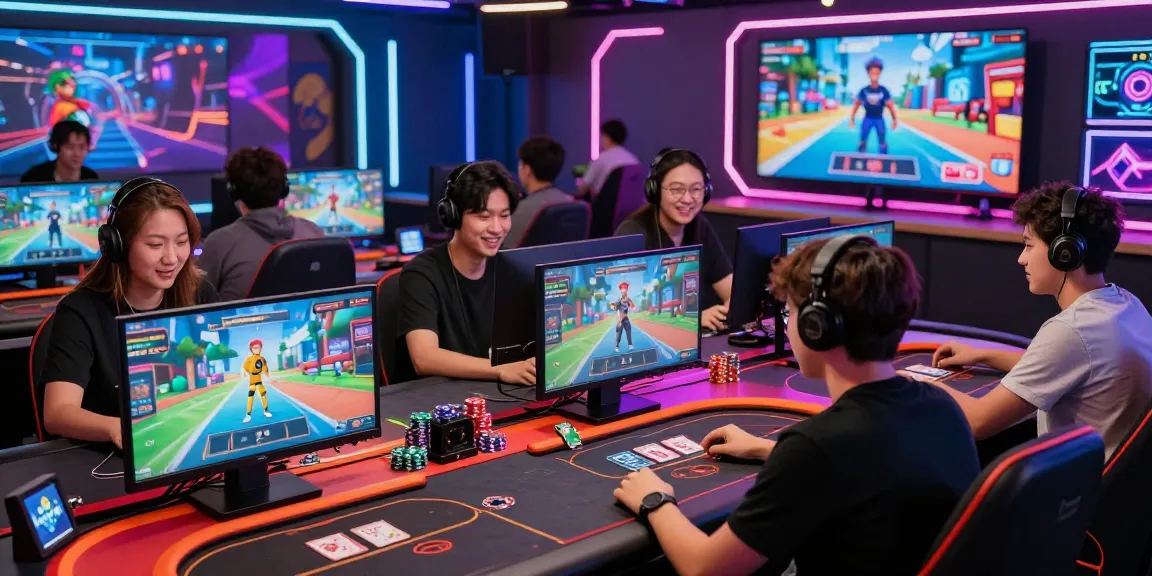 Players enjoying immersive online gaming at 789, showcasing vibrant 3D graphics and a lively atmosphere.