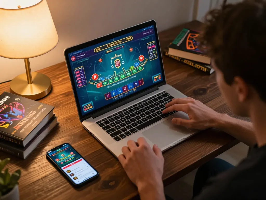 Engaged player analyzing odds during a live baccarat game on 58Win online casino.