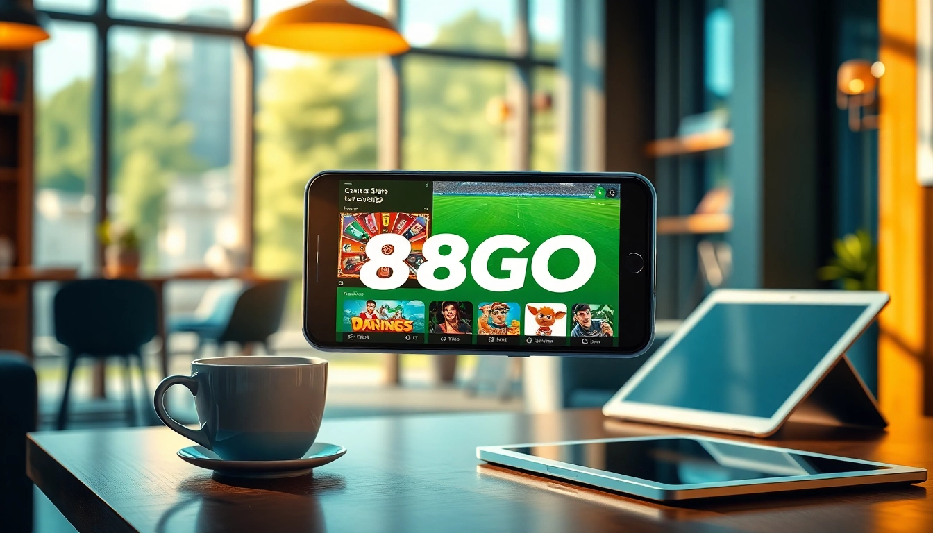 Discover the exciting features of the 88GO app interface on a smartphone, encouraging users to tải app 88go.