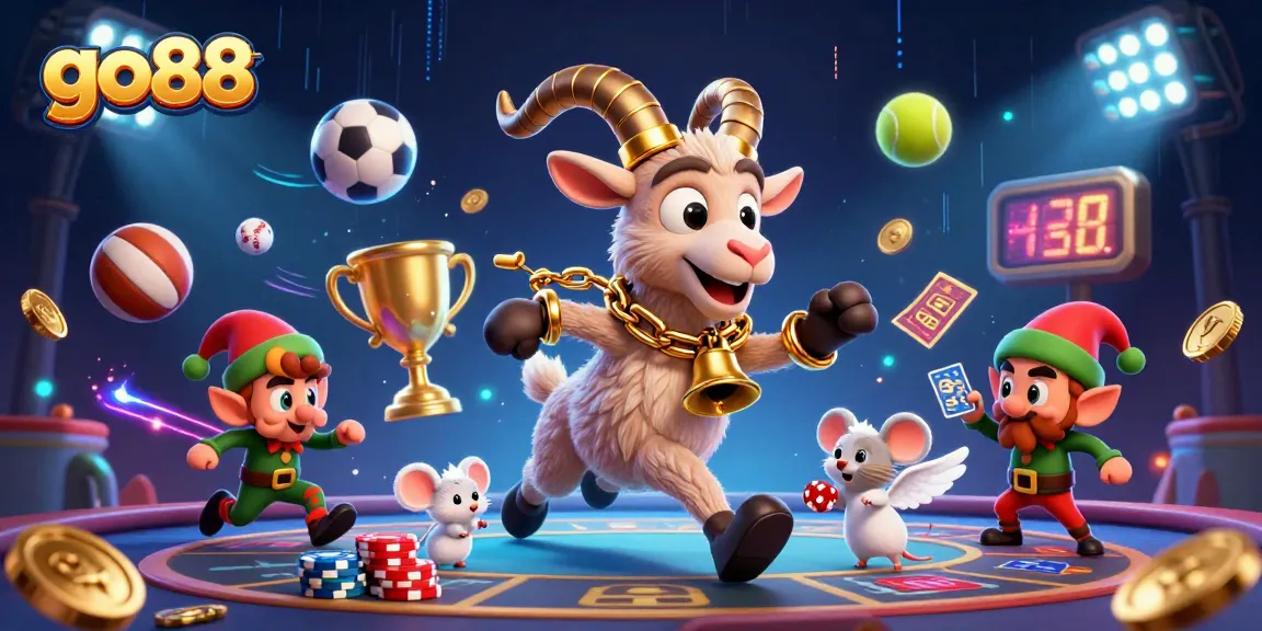 Experience exhilarating gaming at go88 with festive characters in a vibrant casino atmosphere.