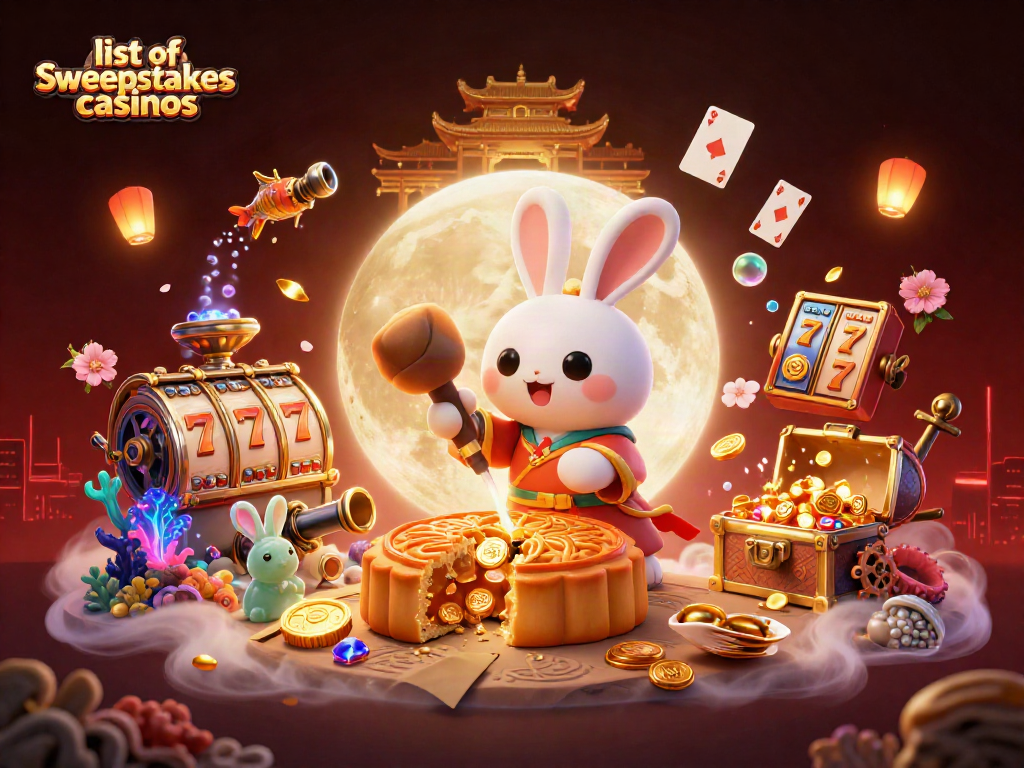 Experience rich gameplay with this illustration of a list of sweepstakes casinos filled with excitement.