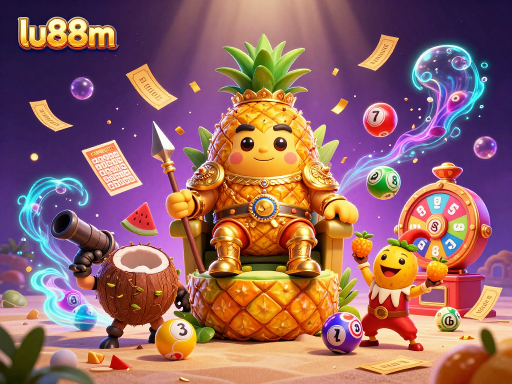 Engage with vibrant gaming fun and excitement at lu88m, featuring a lively beach casino scene.