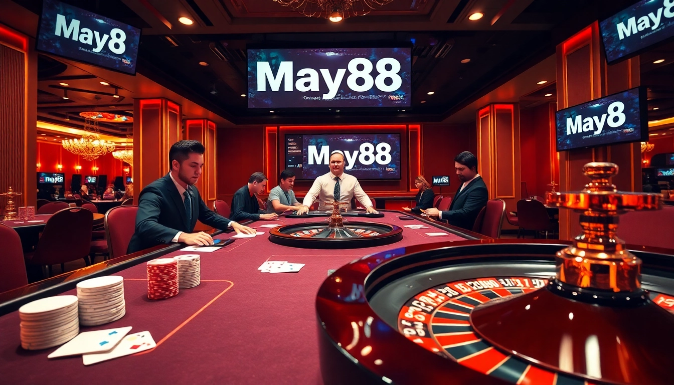 Engage with real dealers at May88, showcasing live casino thrills with competitive odds.