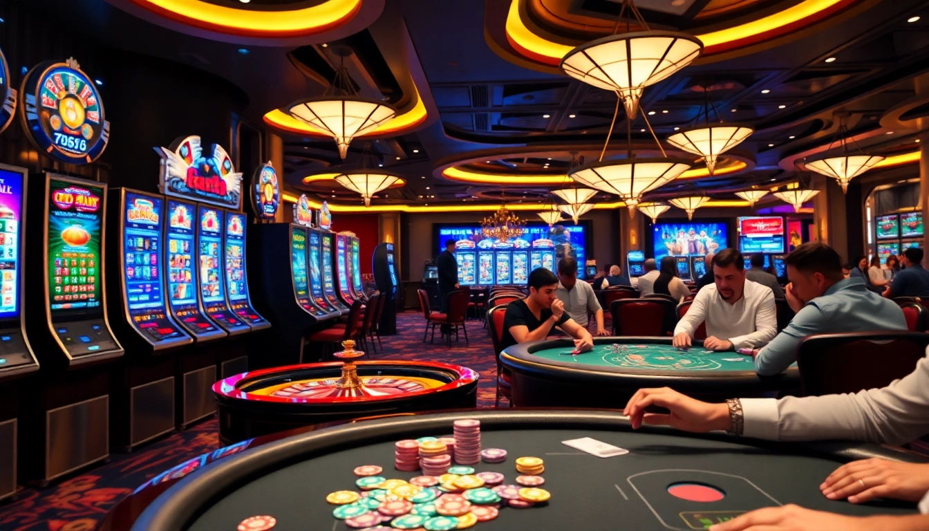Experience thrilling gameplay at 789p with vibrant casino tables, poker chips, and lively gaming.
