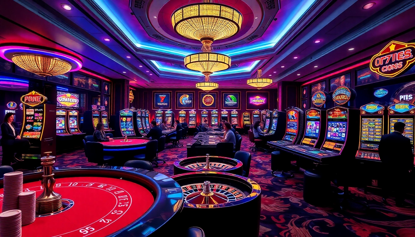 Experience the excitement at SumClub casino with vibrant gaming tables and lively players.