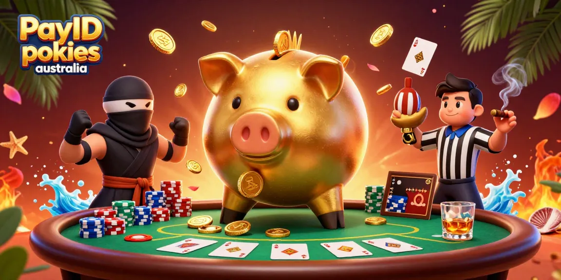 Experience exciting gameplay at PayID pokies Australia with vibrant characters and casino elements.