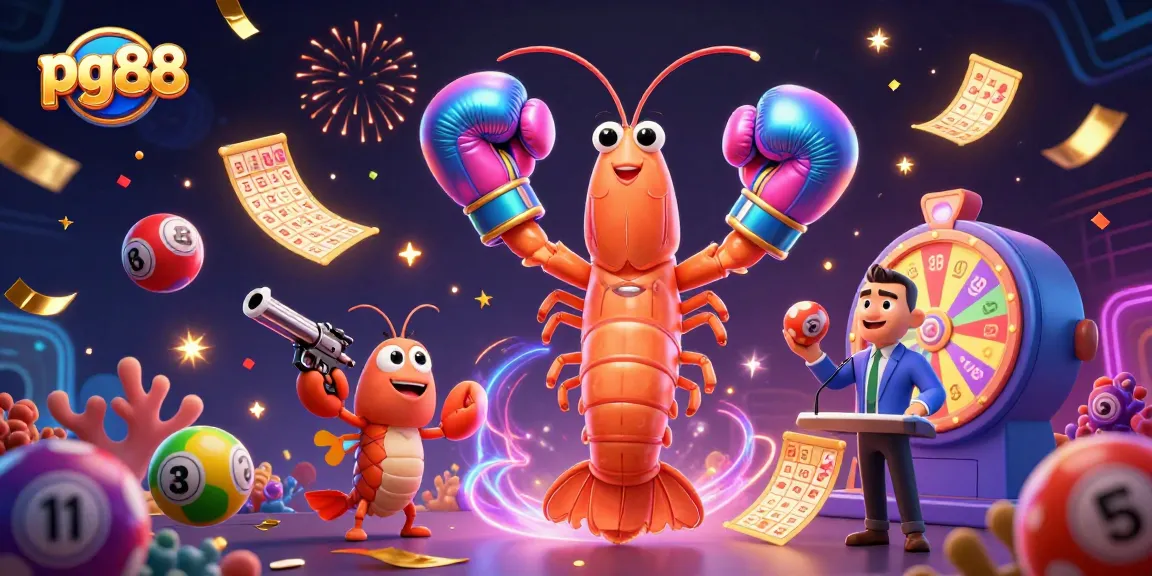 Play and win at pg88 with exciting lottery themes and characters celebrating big victories!