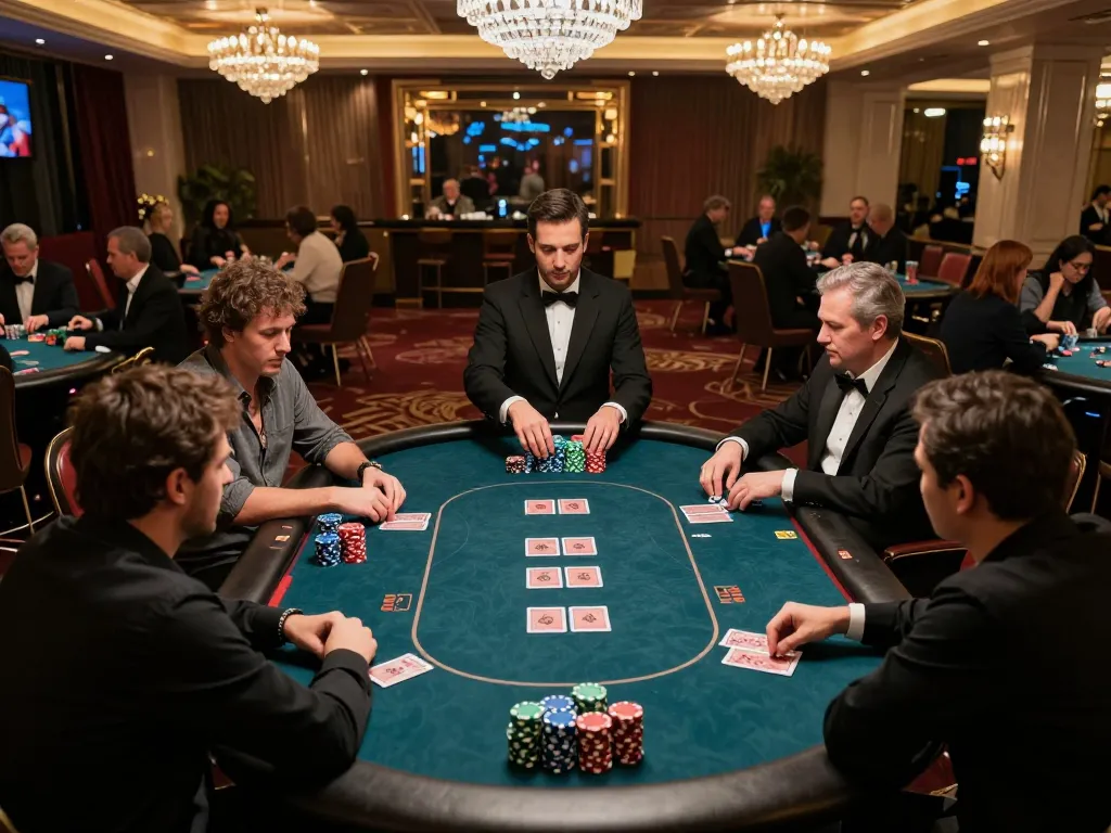 Engaged players at a high-stakes poker game showcasing strategic gameplay at hm 88.