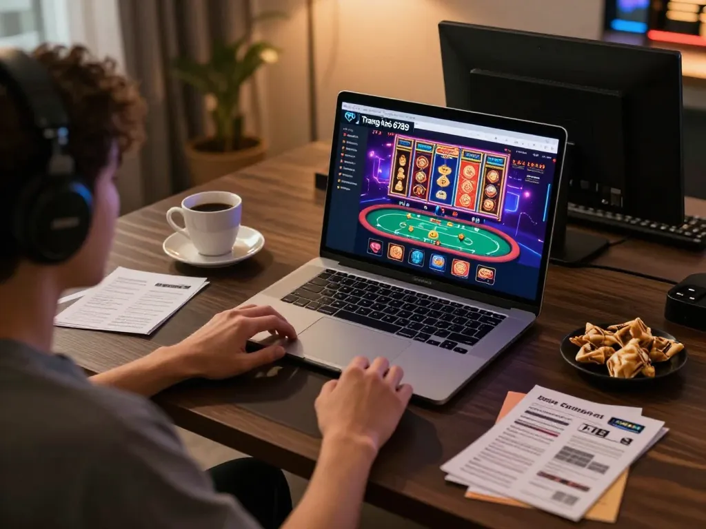 Engaged player exploring Trang chủ 6789 while enjoying online gaming at home