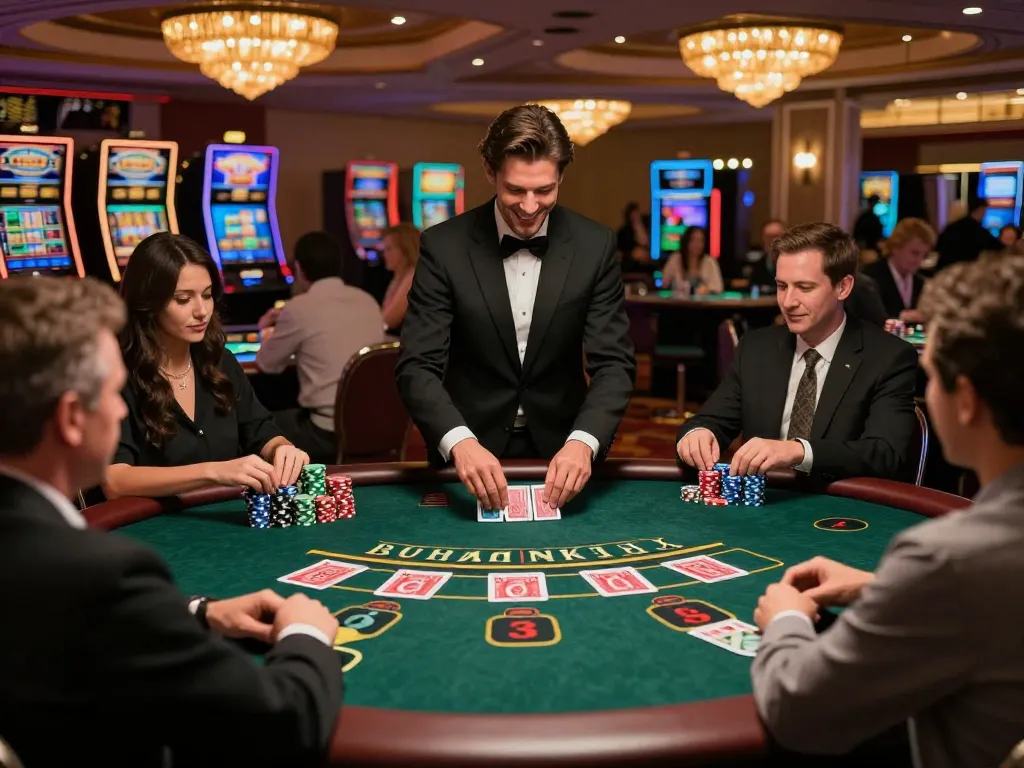 Experience the thrill at bet88's live dealer blackjack table with players eagerly engaged.