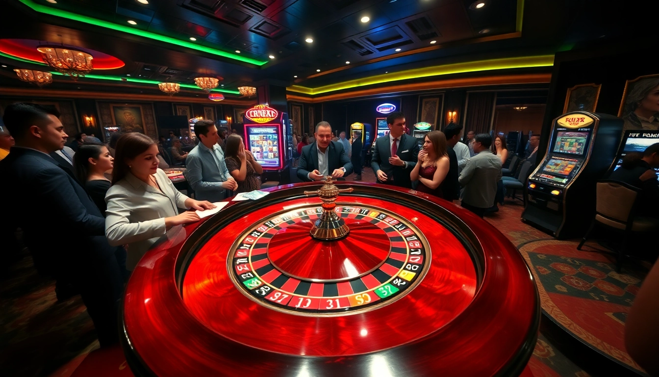 Players joyfully engaging in high-stakes roulette at 789 bet casino, showcasing a thrilling betting atmosphere.