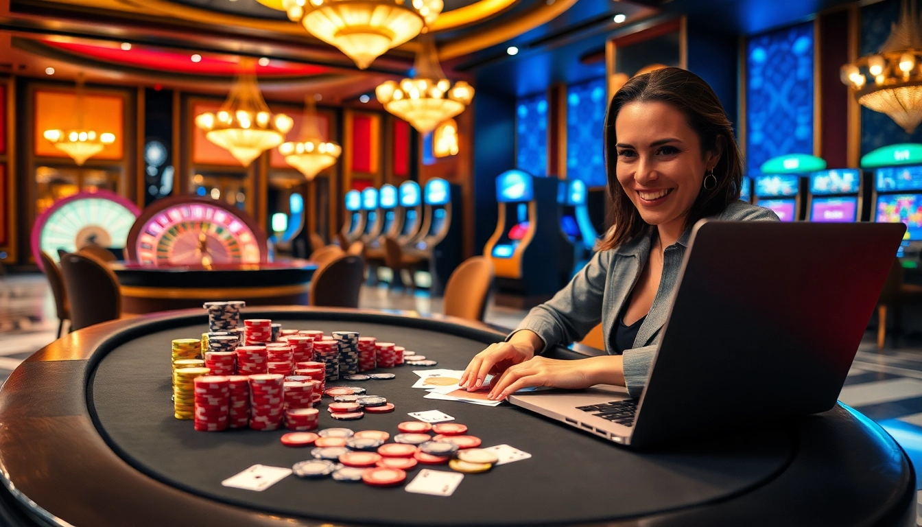 Experience excitement at 32win.reviews with players engaging at a luxury poker table.