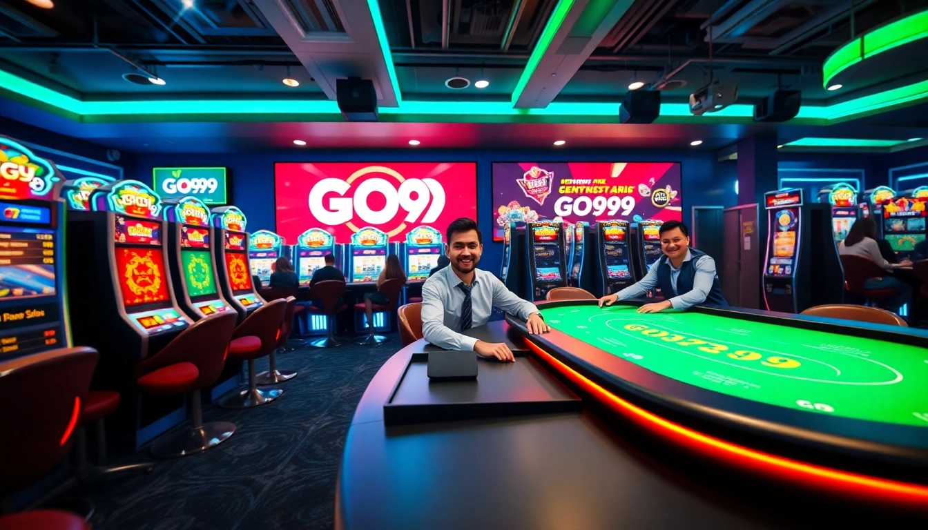 Experience the excitement of GO99's online gaming world with dynamic casino visuals and engaging interfaces.