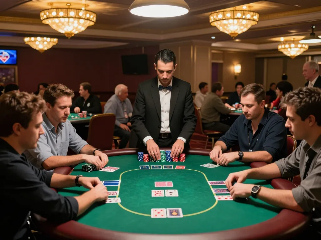 Players strategizing during a high-stakes game at 789club casino.