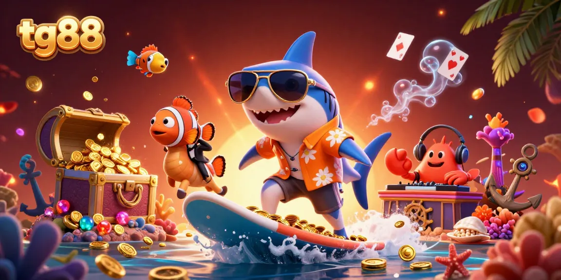 Experience the thrill of tg88 with an exciting underwater casino adventure filled with treasure and gold coins.