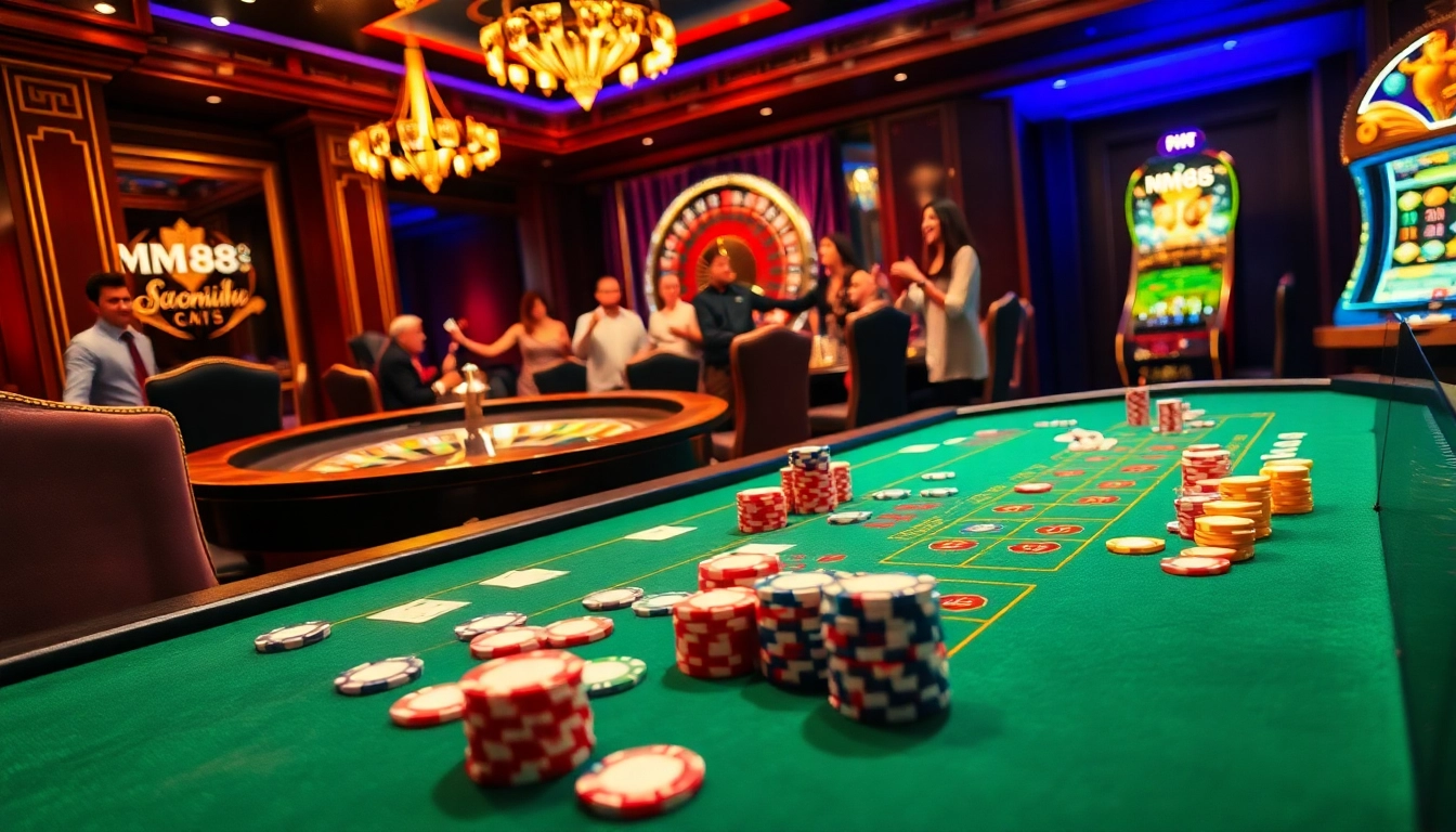 Experience the excitement of MM88 with vibrant poker tables and thrilling casino games.