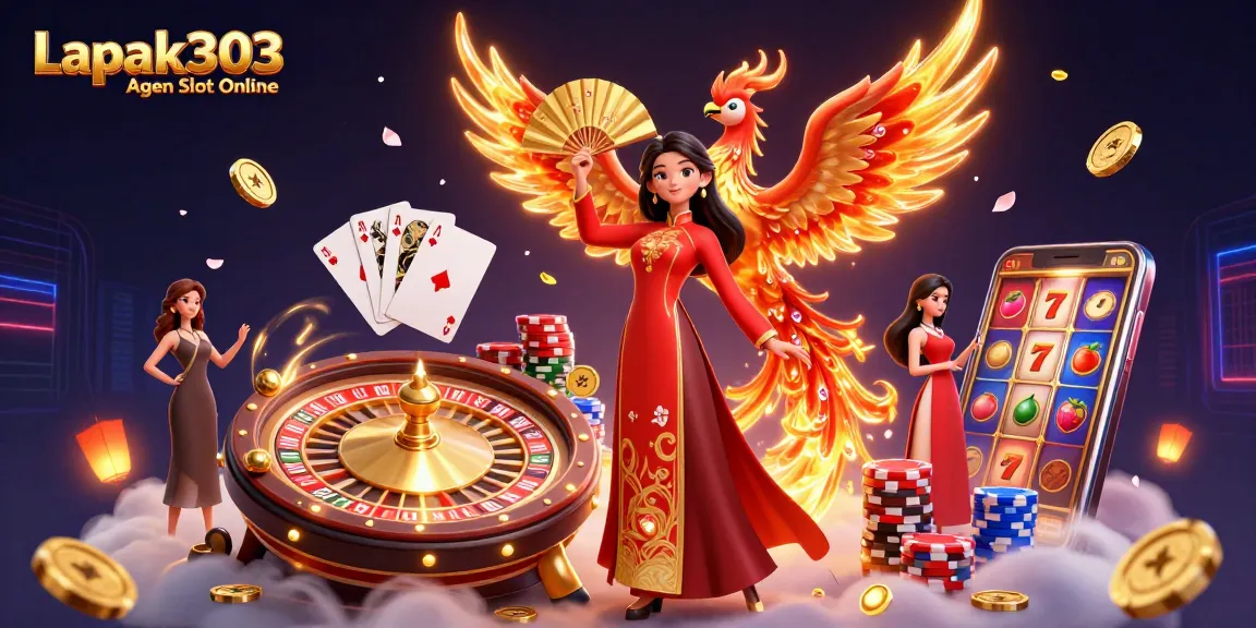 Engage with thrilling games at Lapak303 Agen Slot Online featuring vibrant 3D casino excitement.