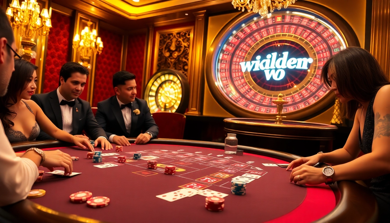 Engaging players at a blackjack table showcasing the hidden wiki tor theme in a luxurious casino setting.