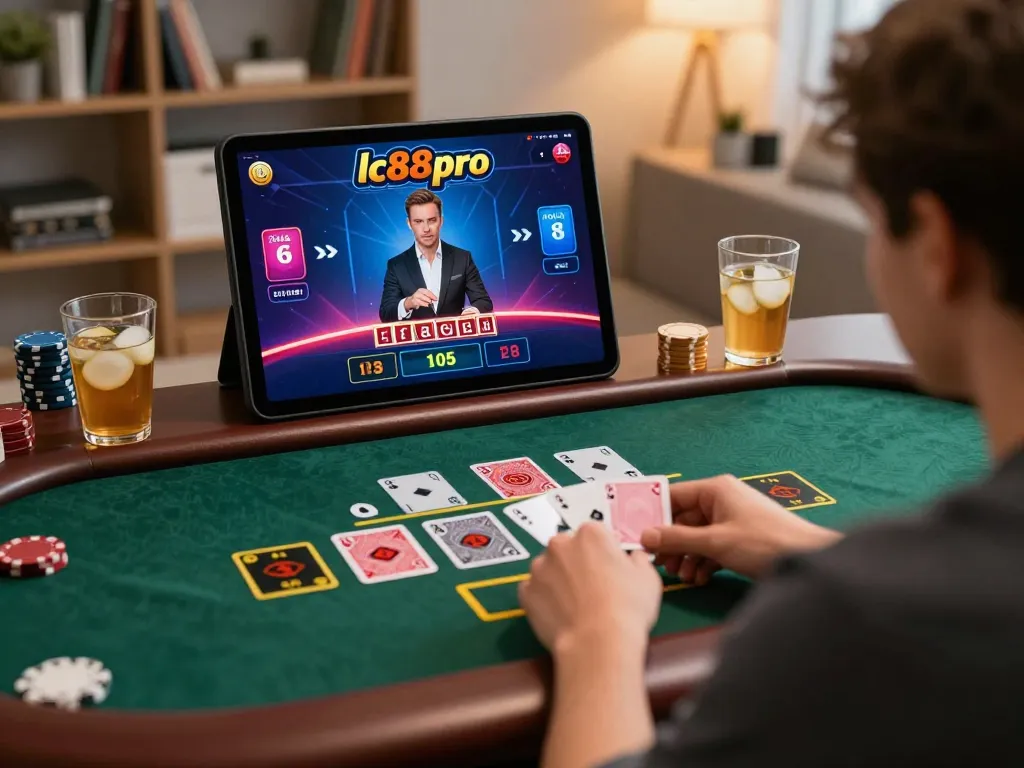 Engage in live blackjack gaming at lc88pro from the comfort of home.
